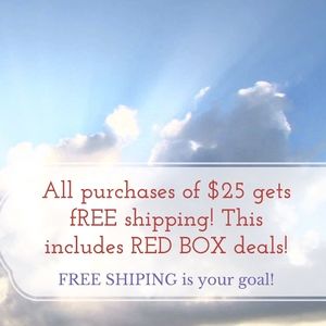 FREE SHIPPING on all $25 purchases